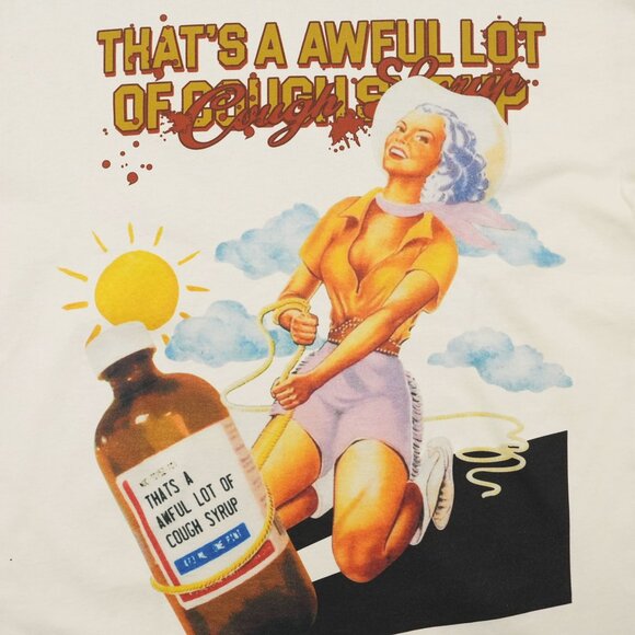 That’s An Awful Lot Of Cough Syrup Cream Lasso T-shirt Cream | ALOCS - Picture 4 of 4